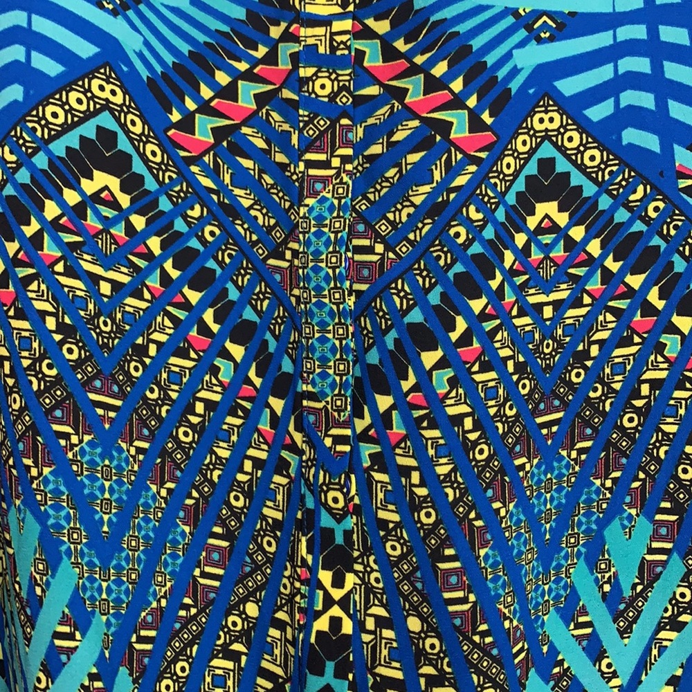 Peter Nygard Multi Color Abstract Print 3/4 Lengt… - image 2